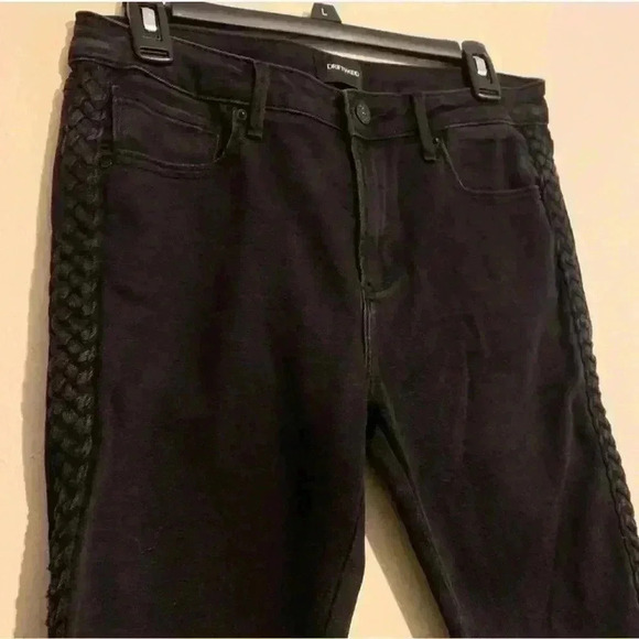 DRIFTWOOD Braided Intertwined Jackie Trim Raw-hem Slim P4409A Skinny Jeans 28/28 - Picture 8 of 13